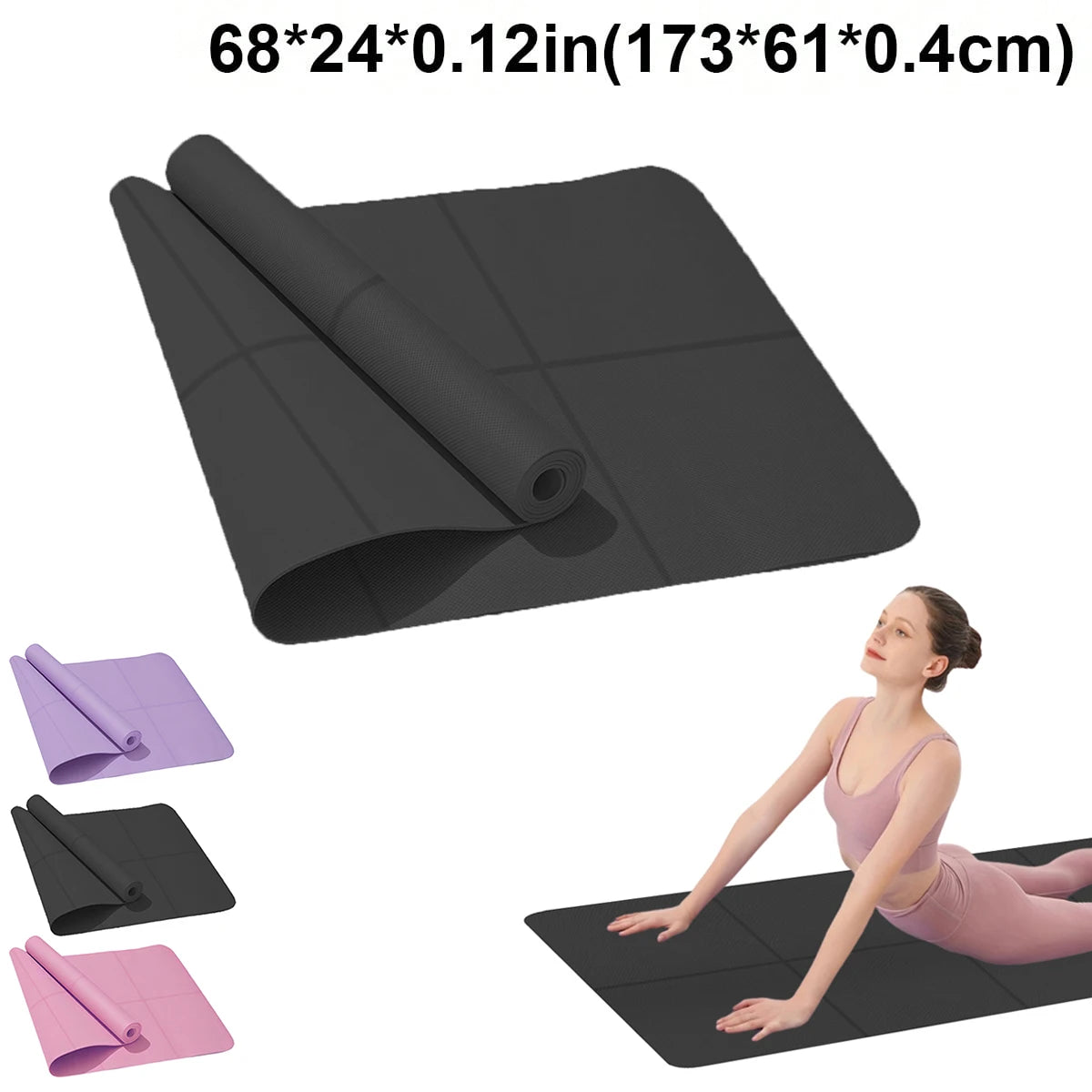 Tapis de Yoga Antidérapants Comfort 4mm – Améliorez Votre Confort et Votre Stabilité