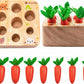 Jeu Montessori Récolte de Carottes & Trieur de Formes en Bois