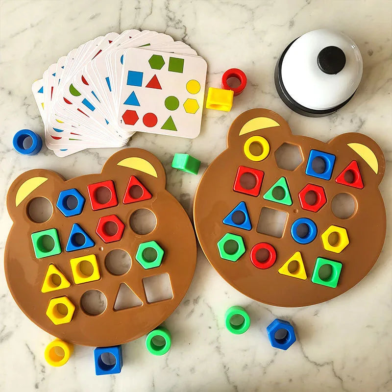 Puzzle de Géométrie Petit Ours | Jeu de Société Éducatif Montessori