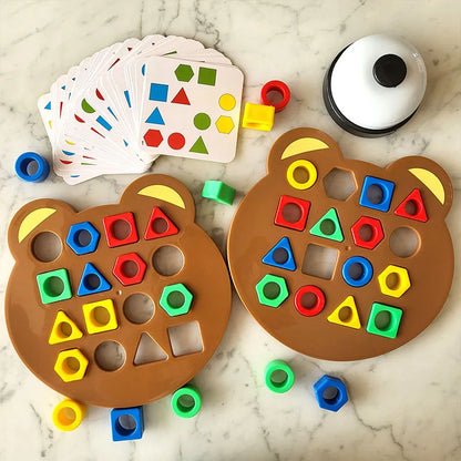 Puzzle de Géométrie Petit Ours | Jeu de Société Éducatif Montessori